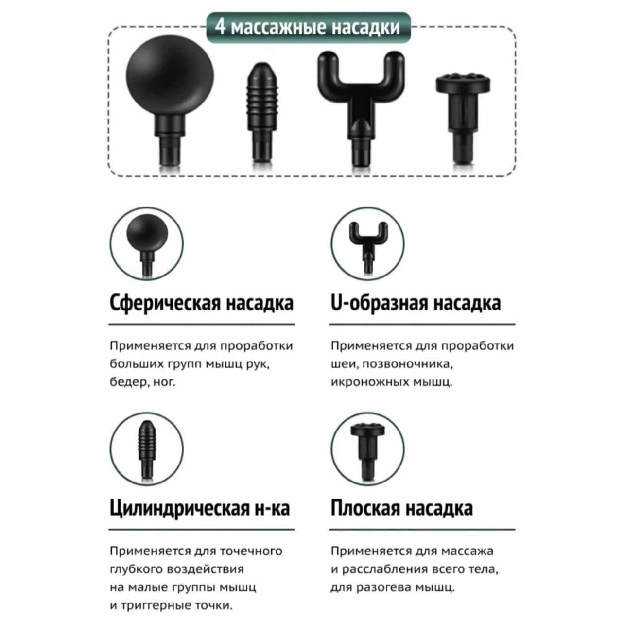 Массажер Вибромассажер Массажный пистолет фотография 7
