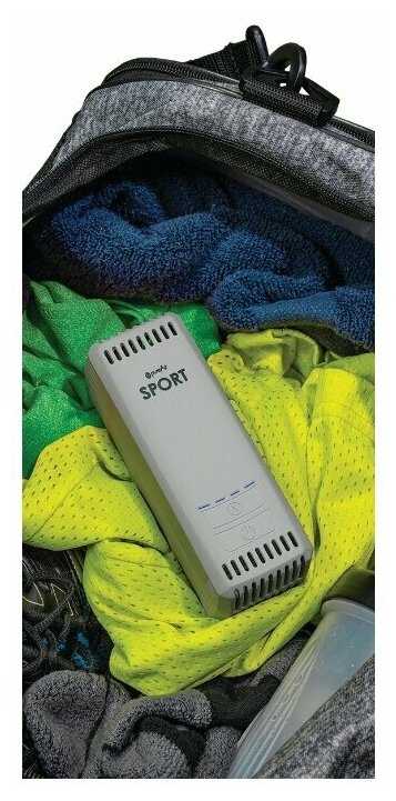 Мощный автономный нейтрализатор вирусов, бактерий, запахов (обеззараживатель) pureAir SPORT для спортивной сумки и фитнес-шкафов, ванных комнат, автомобилей GreenTech Environmental США - антибактериальная очистка воздуха - Активный Кислород + Озонирование. фотография 6