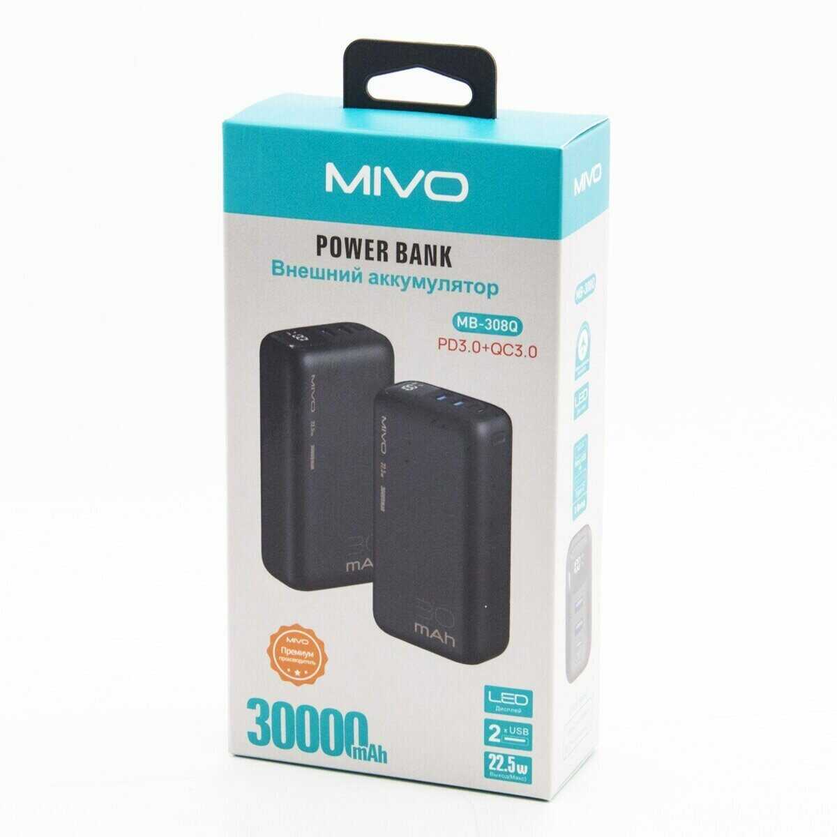 Портативный аккумулятор MIVO MB-308Q (30000 mAh) фотография 15