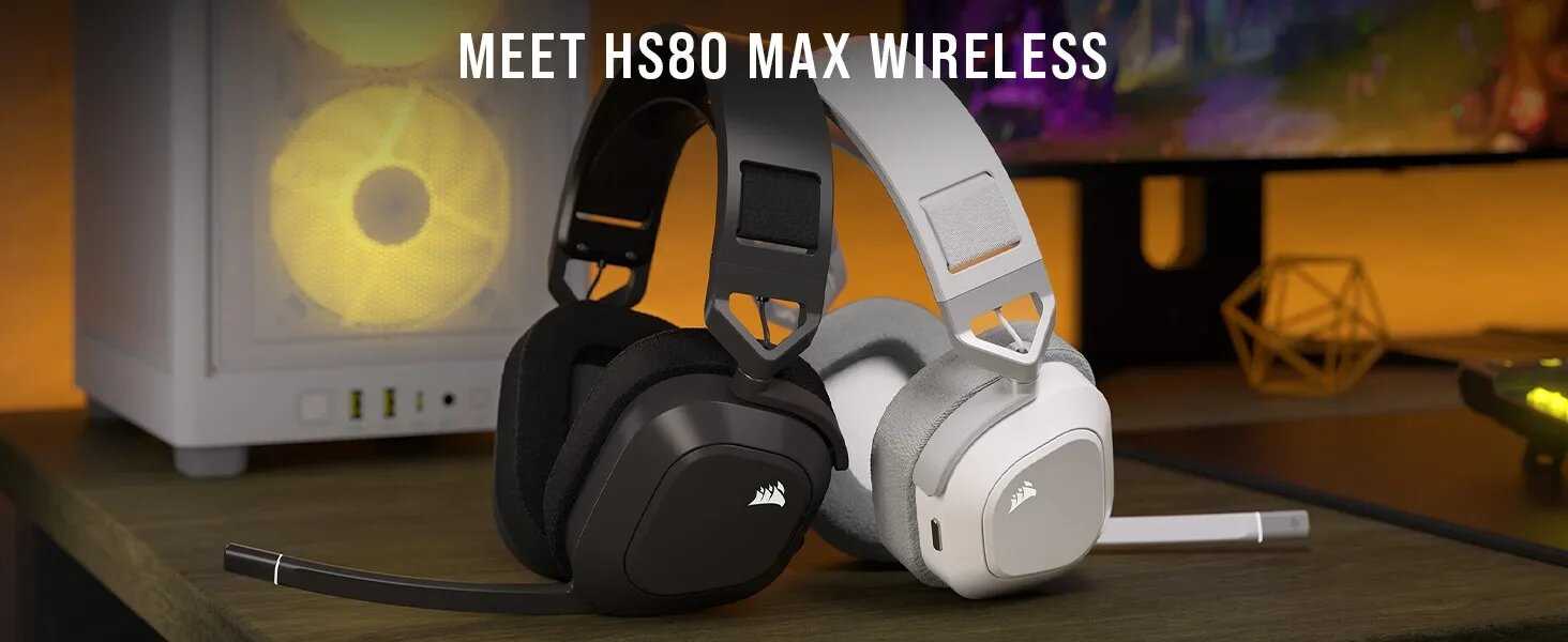 Беспроводная игровая гарнитура Corsair HS80 MAX с Bluetooth - Dolby атмосферs-качественным микрофоном фотография 8