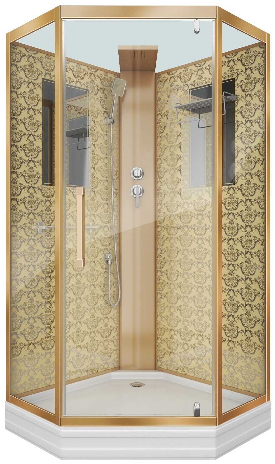 Душевая кабина Niagara Luxe NG-7717 BK низкий поддон 100см*100см фотография 6