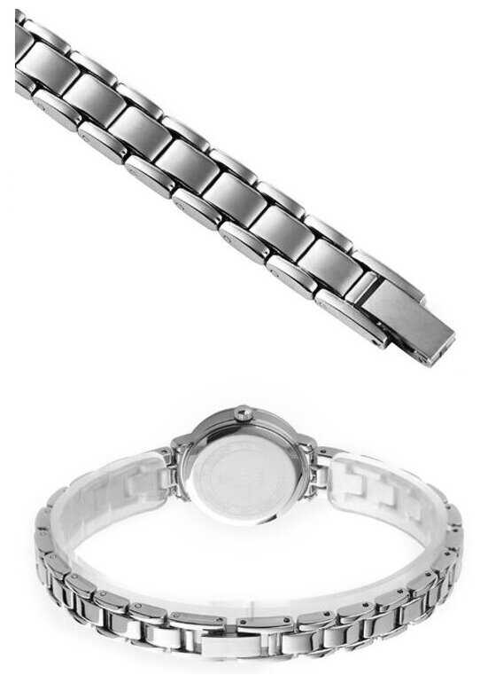 Часы наручные женские, кварцевые, серебристый, металлический браслет Skmei 1410silver фотография 5