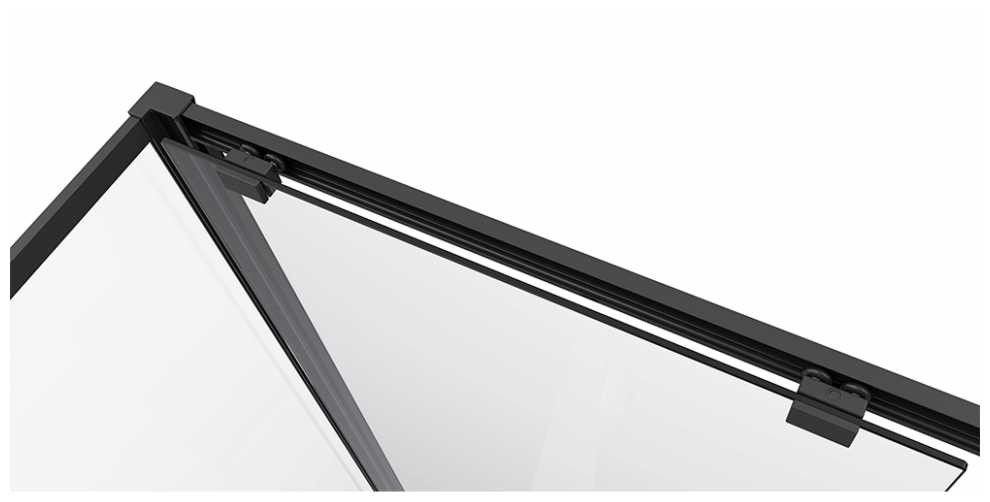 Душевой уголок Black&White Stellar Wind S872-90х90 профиль Черный стекло прозрачное фотография 1