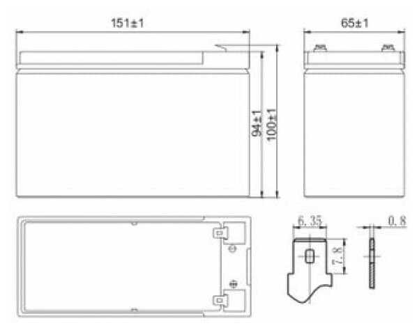 Аккумуляторная батарея DELTA HR 12-34W фотография 5