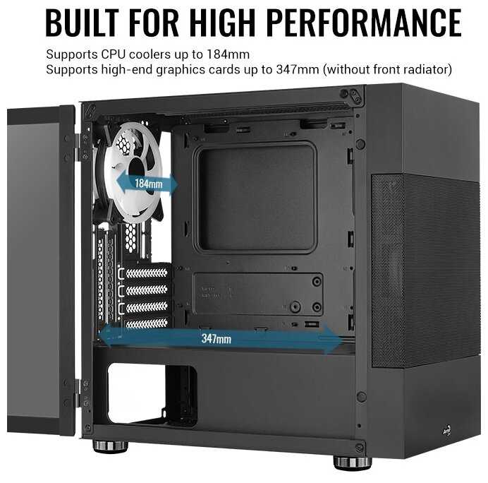 Компьютерный корпус AeroCool Atomic v1 (Atomic-G-BK-v1) фотография 16