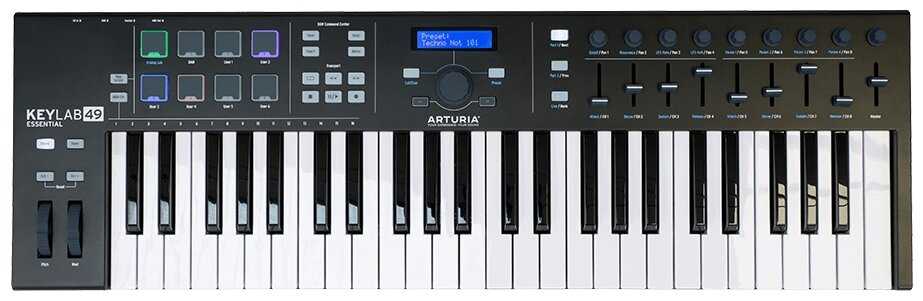 Arturia KeyLab Essential 49 MK3 Black USB MIDI клавиатура, цвет черный фотография 1