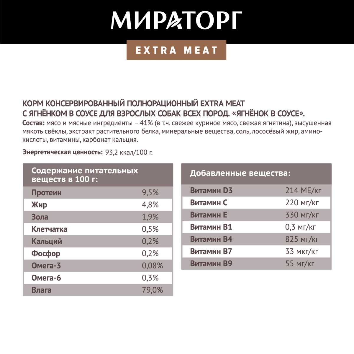 Корм для собак Мираторг Extra Meat с ягненком в соусе фотография 4