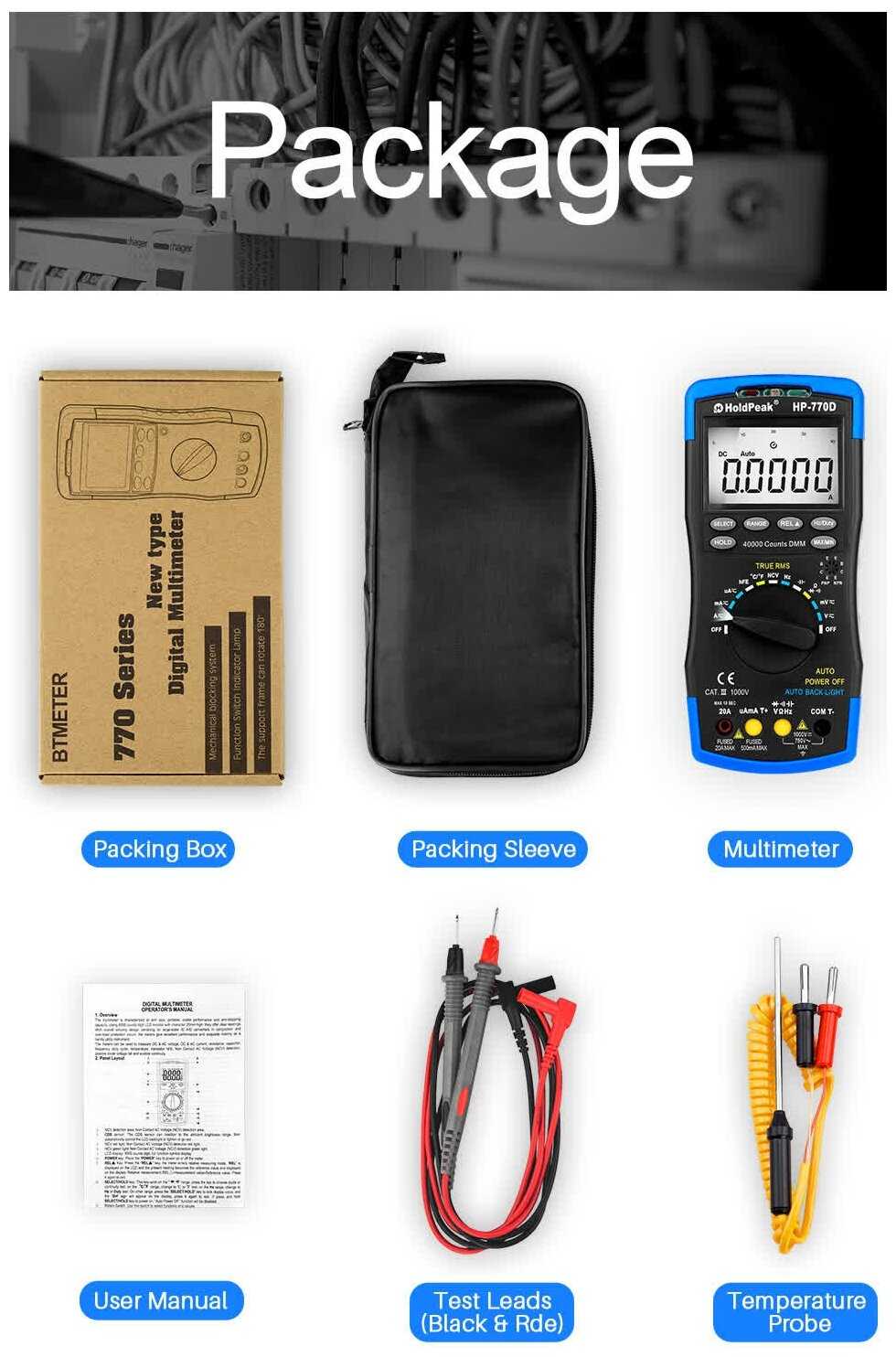 Мультиметр HoldPeak HP-770D фотография 6