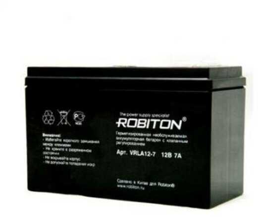 Аккумуляторная батарея ROBITON VRLA 12-7 (12В 7 А·ч) фотография 2