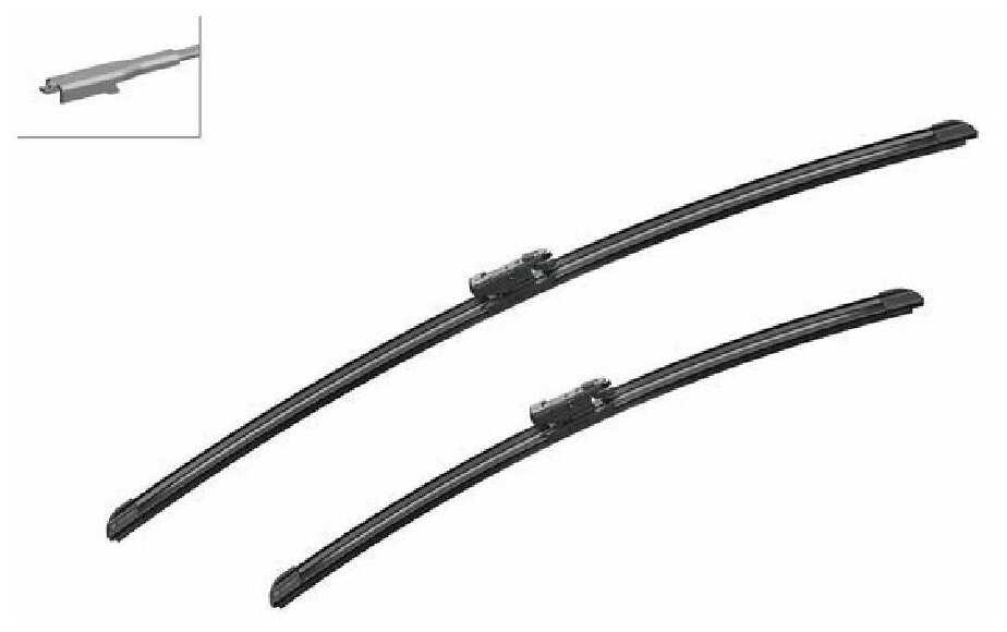 Щетка стеклоочистителя бескаркасная Bosch Aerotwin A093S, 2 шт. фотография 15
