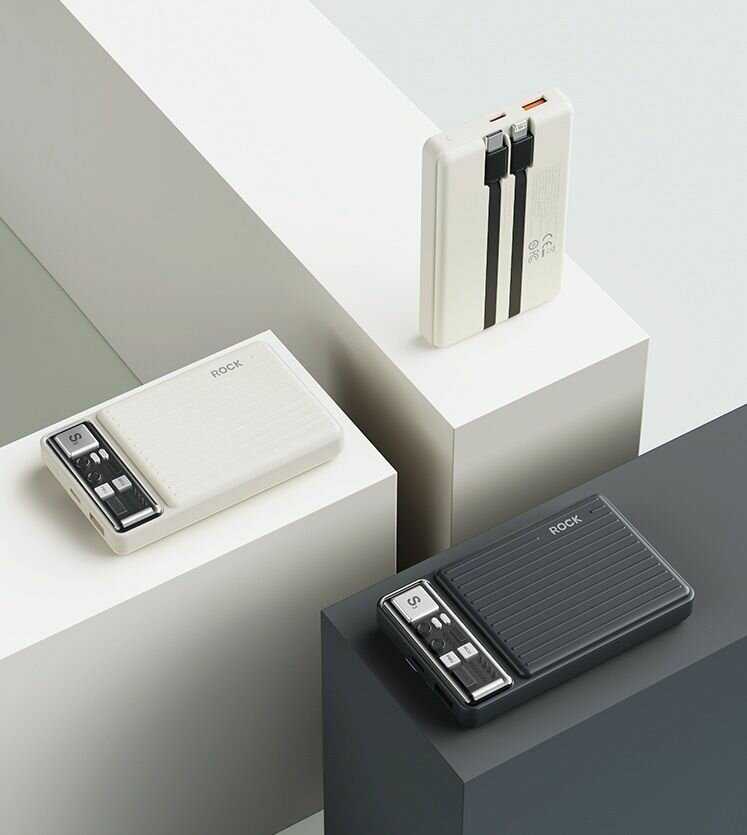 Внешний аккумулятор Xiaomi ROCK P92 PD20W Travel Series Power Bank 10000mAh фотография 2