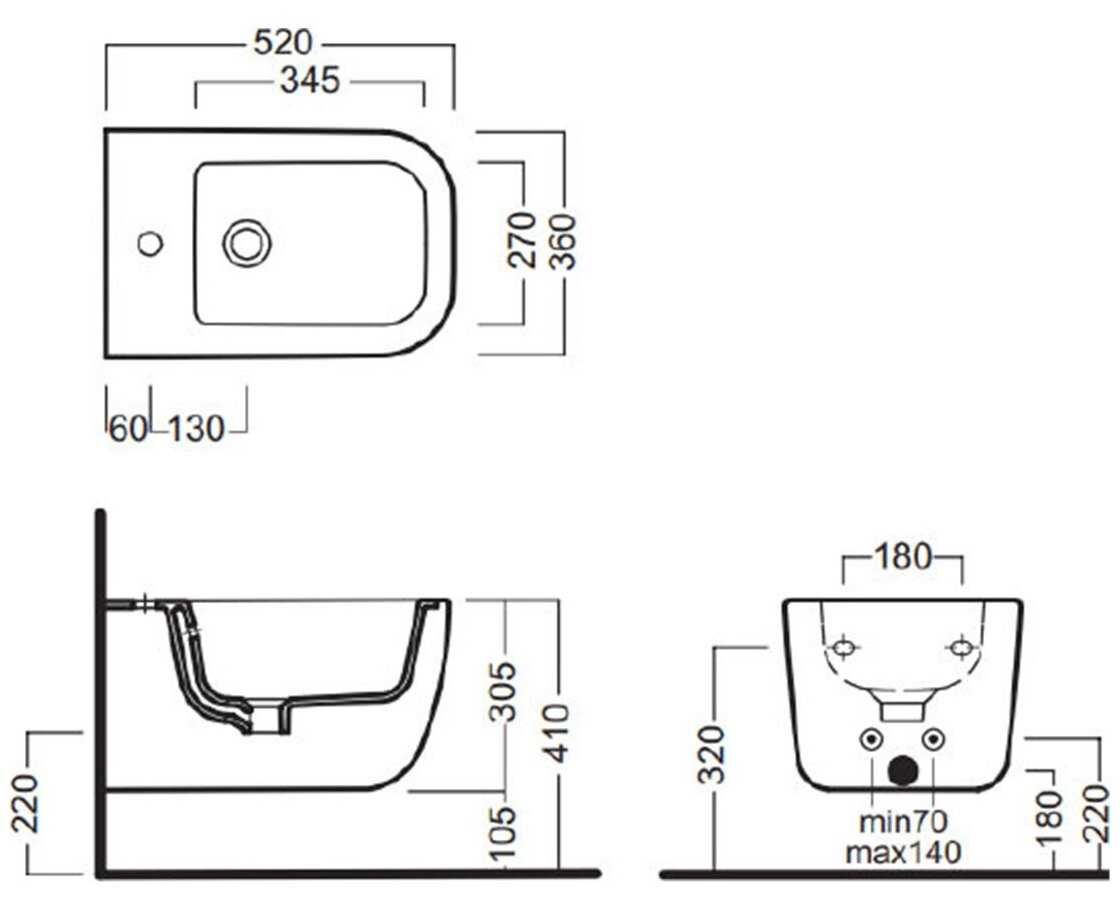 Биде Hatria Bianca Y1X501 фотография 2