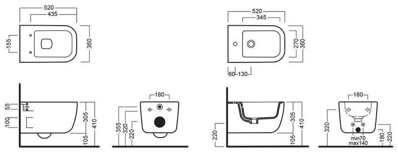 Биде Hatria Bianca Y1X501 фотография 3