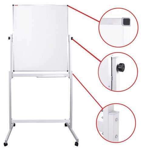 Доска магнитно-маркерная на стенде 90х60 см, 2-сторонняя, BRAUBERG, 238139 фотография 12