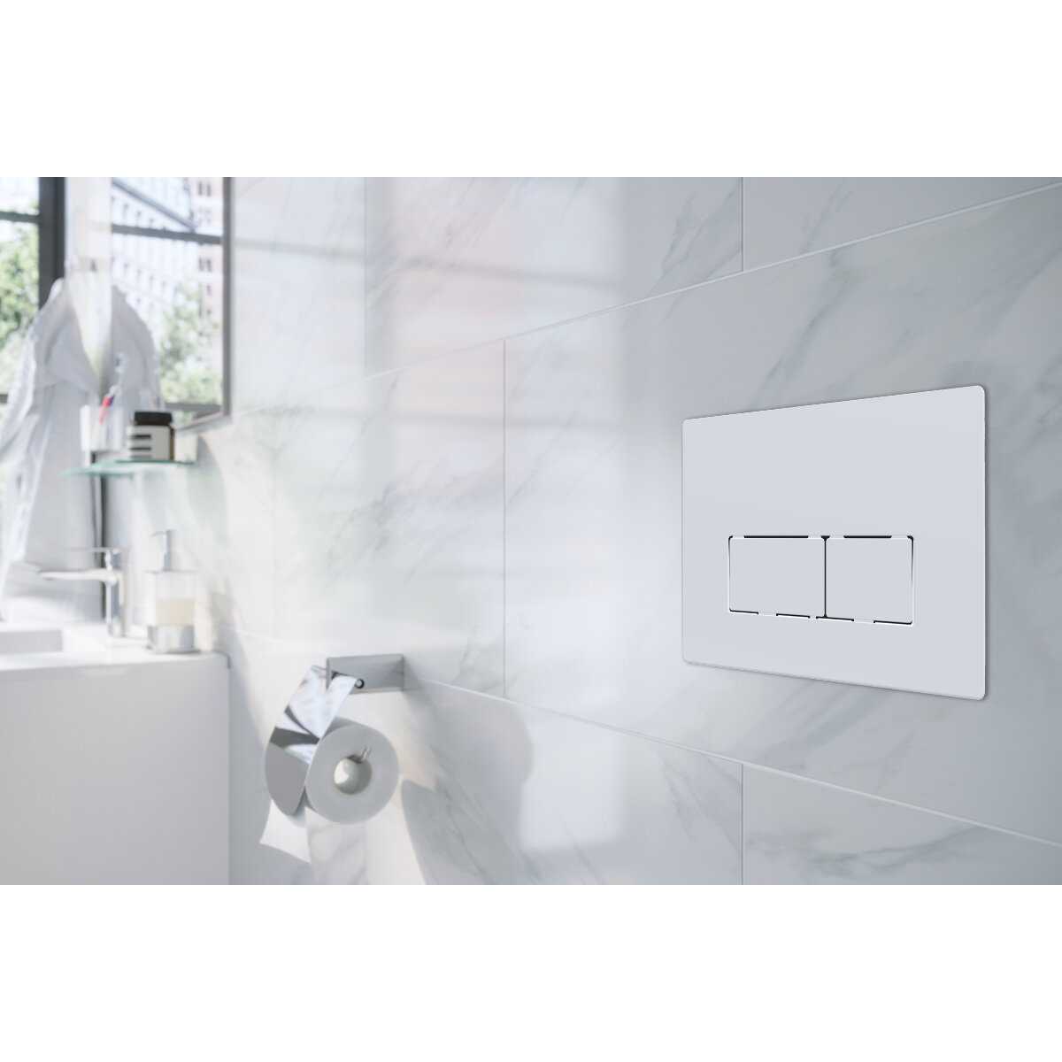 Кнопка смыва AZARIO Кнопка смыва двойная квадратная (AZ-8200-0090/AZ-P58-0130) фотография 6