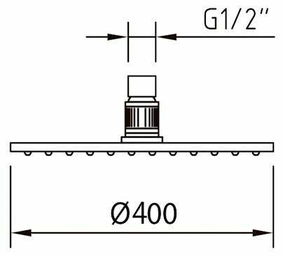 Верхний душ Clever Hidroclever Rociadores 99691, хром фотография 1
