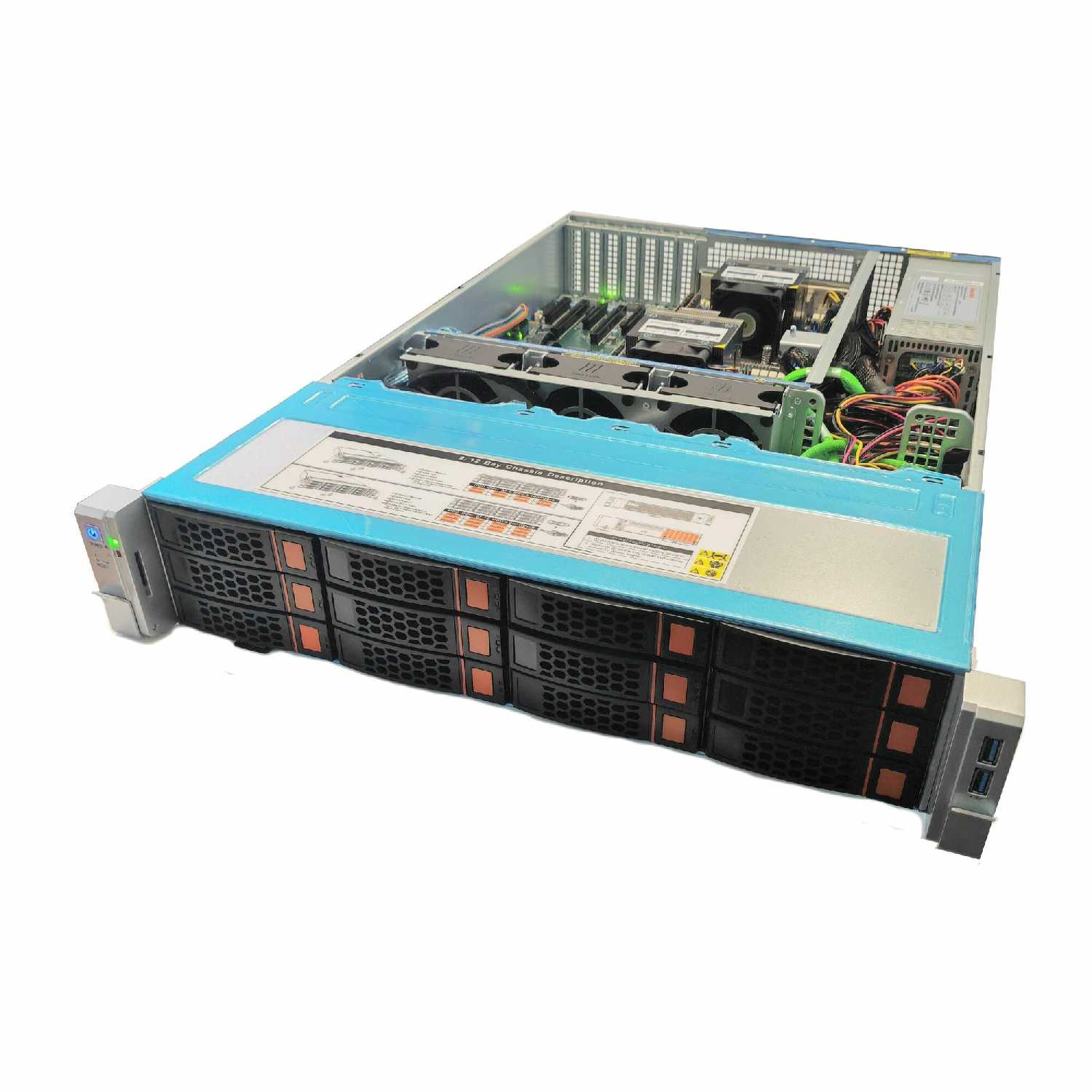 Серверная Платформа SuperMicro SuperServer AS-2024S-TR (H12DSI-N6, 2xEPYC, DDR4 ECC, 10xSATA-3.5, 4xU2-3.5, 2x800W)