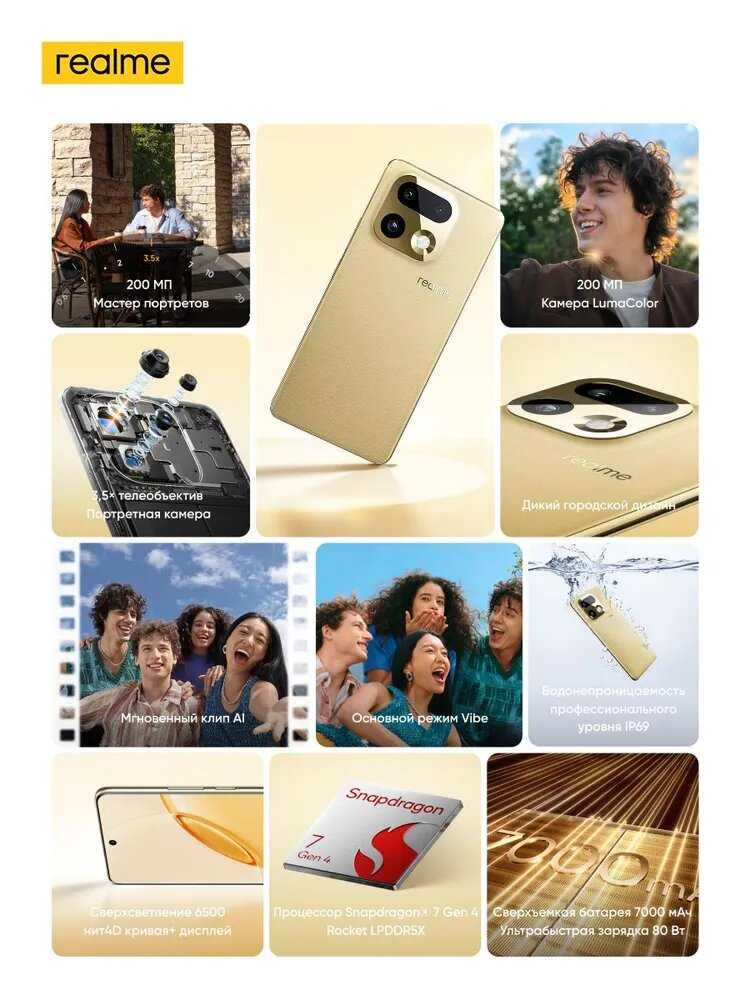 Смартфон Realme 16 Pro Plus 5G [200 Мп Камера, 50 Мп Телефото] фотография 3