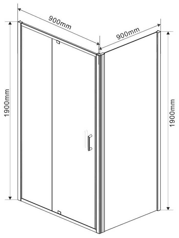 Душевой уголок Vincea Intra VSR-1I809090CL 90х90х190 профиль хром, стекло прозрачное фотография 5