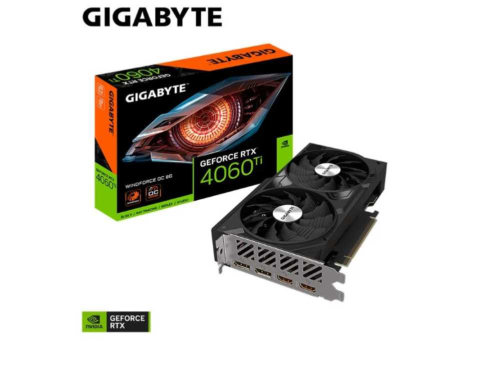 Видеокарта Gigabyte RTX 4060 Ti WINDFORCE OC 8GB фотография 1