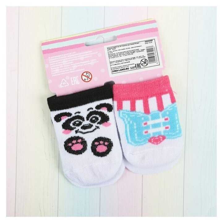 Одежда для кукол «Панда», носочки, 2 пары, одежда для пупсов фотография 1