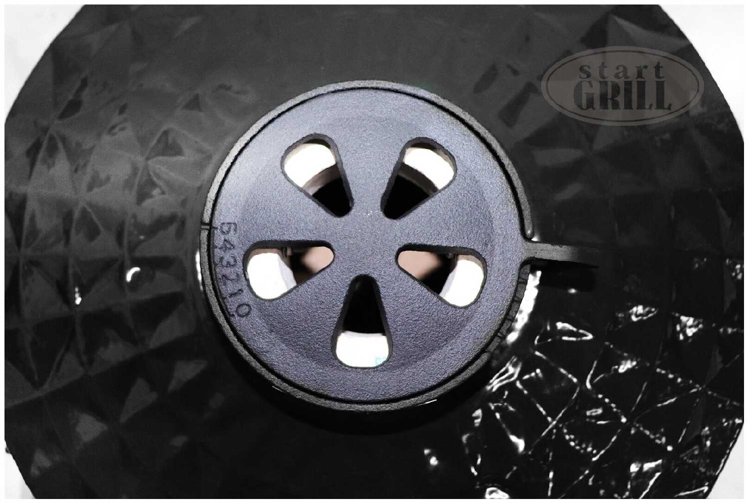 Керамический гриль-барбекю 22 дюйма (черный) (56 см) фотография 1