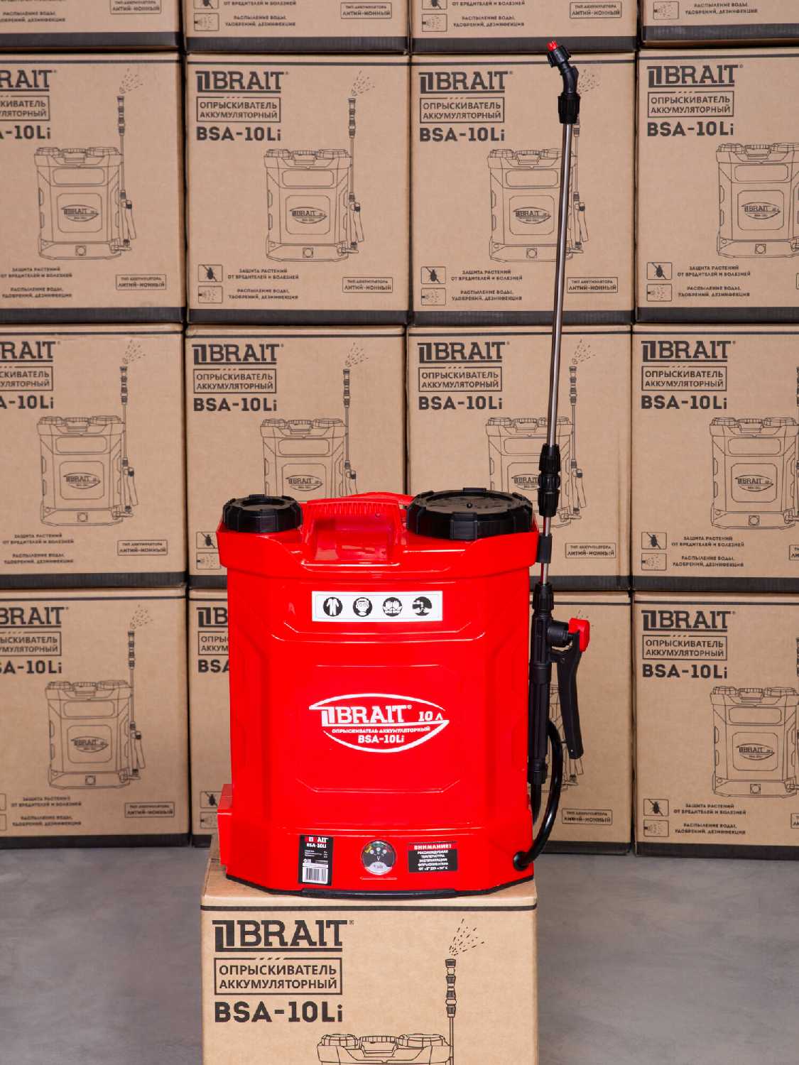 Опрыскиватели BRAIT BSA-10Li [10 л, 12 В, 3.6 л/мин, 1.5-4 бар]