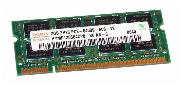 Оперативная память Hynix 2 ГБ DDR2 SODIMM (HYMP125S64CP8-S6)
