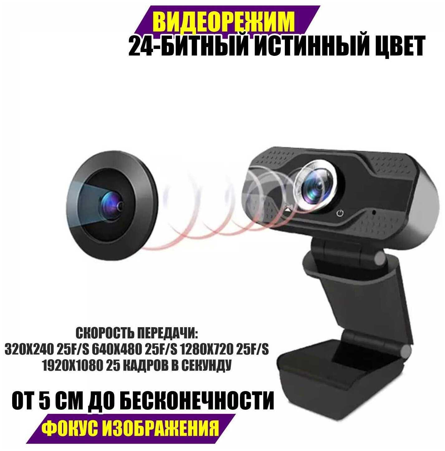 Веб-камера Full HD 1080P WEB-ZKS со встроенным микрофоном фотография 4