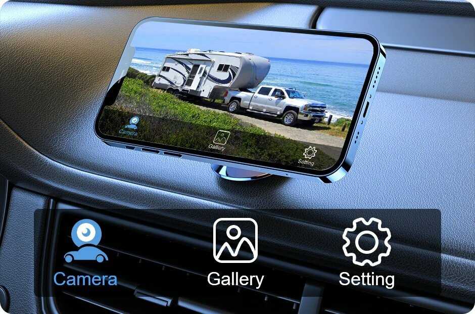 Солнечная энергия GreenYi Магнитная беспроводная резервная камера (5G Wi-Fi) фотография 11