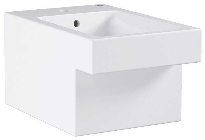 Биде подвесное Grohe Cube Ceramic 3948600H с горизонтальным выпуском