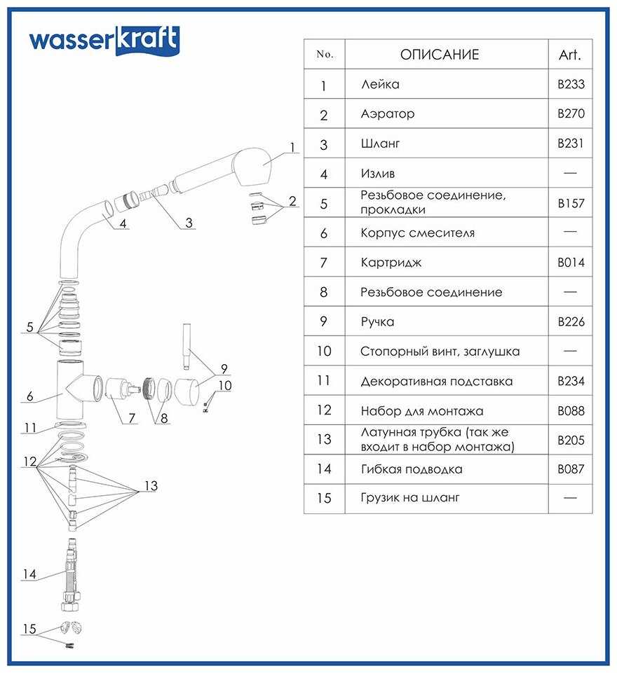 Смеситель Wasserkraft Wern 4266 фотография 11