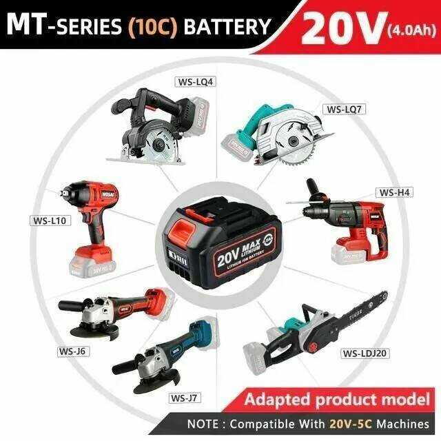Аккумуляторная батарея WOSAI MT-20V-4.0AH-10C