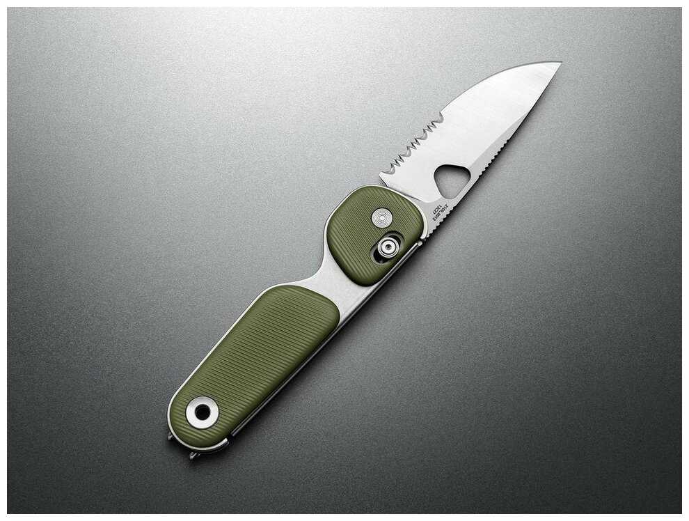 Нож The James Brand The Redstone, лезвие Sandvik 12C27, рукоять Polypropylene, OD Green, хаки фотография 4