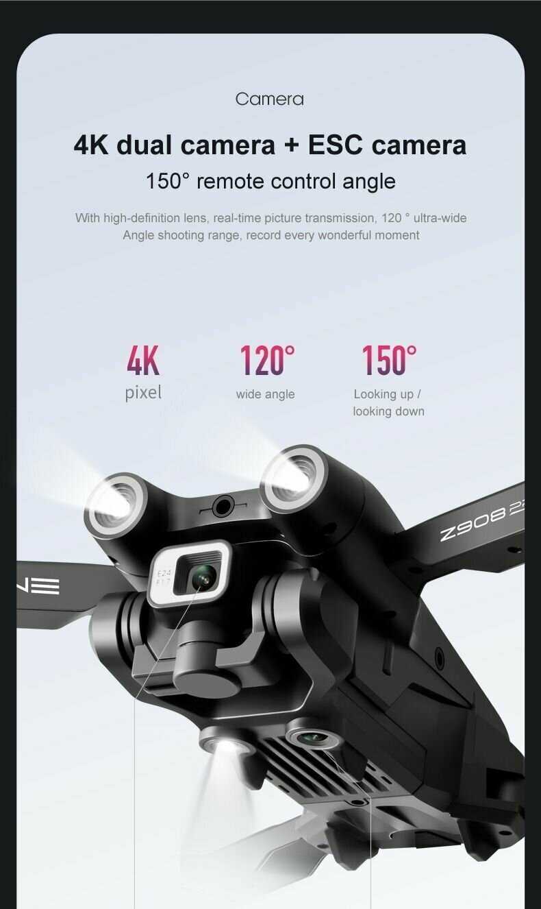 Дрон квадрокоптер Z908 Pro WIFI FPV Mini фотография 7