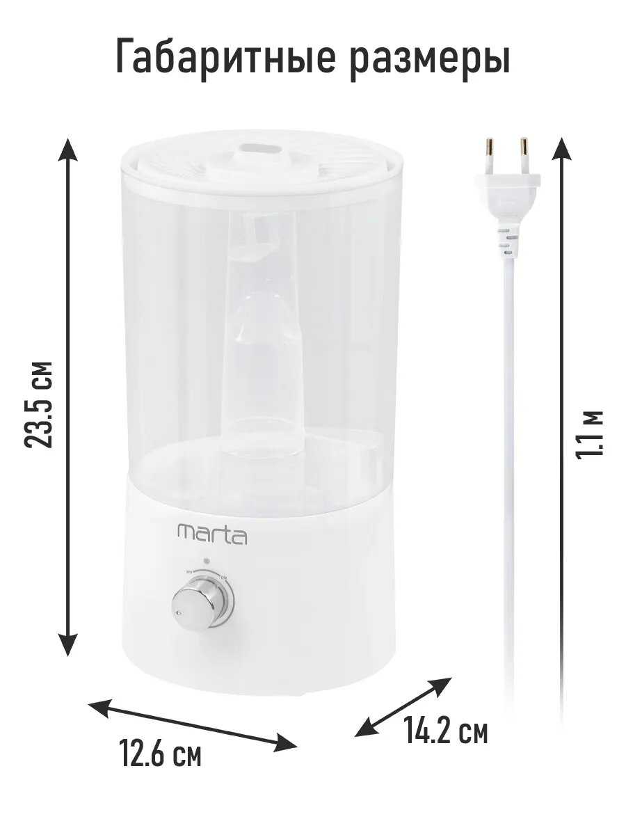 Увлажнитель воздуха ультразвуковой, 1,5л фотография 9