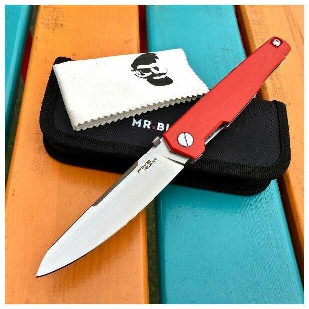 Нож складной Mr. Blade PIKE, D2 Blade, Red Handle фотография 4