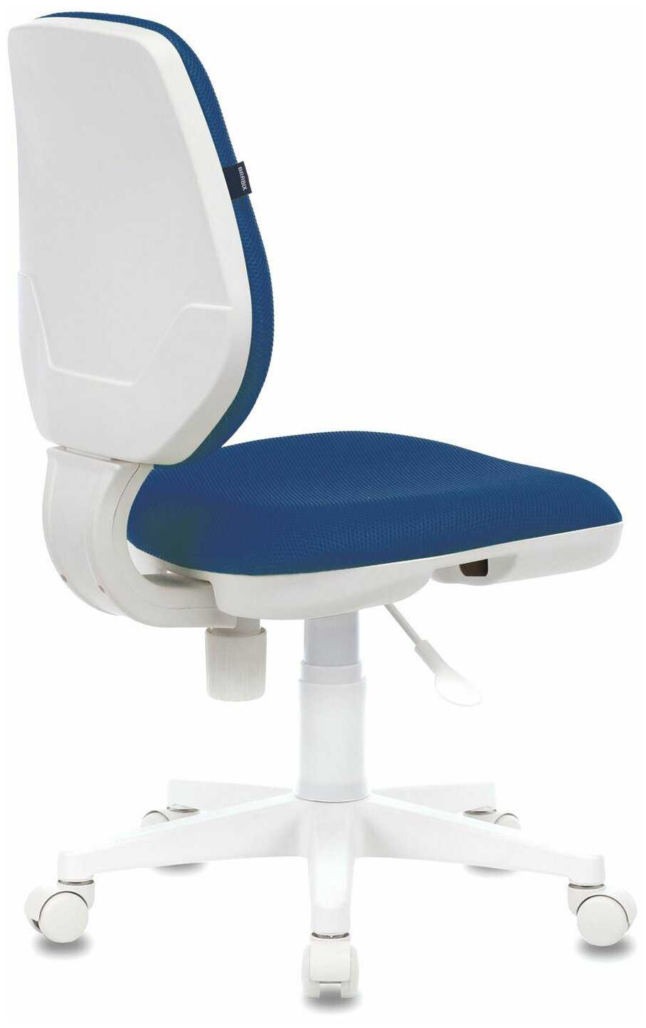Кресло BRABIX Fancy MG-201W, без подлокотников, пластик белый, синее, 532413 шт. фотография 4
