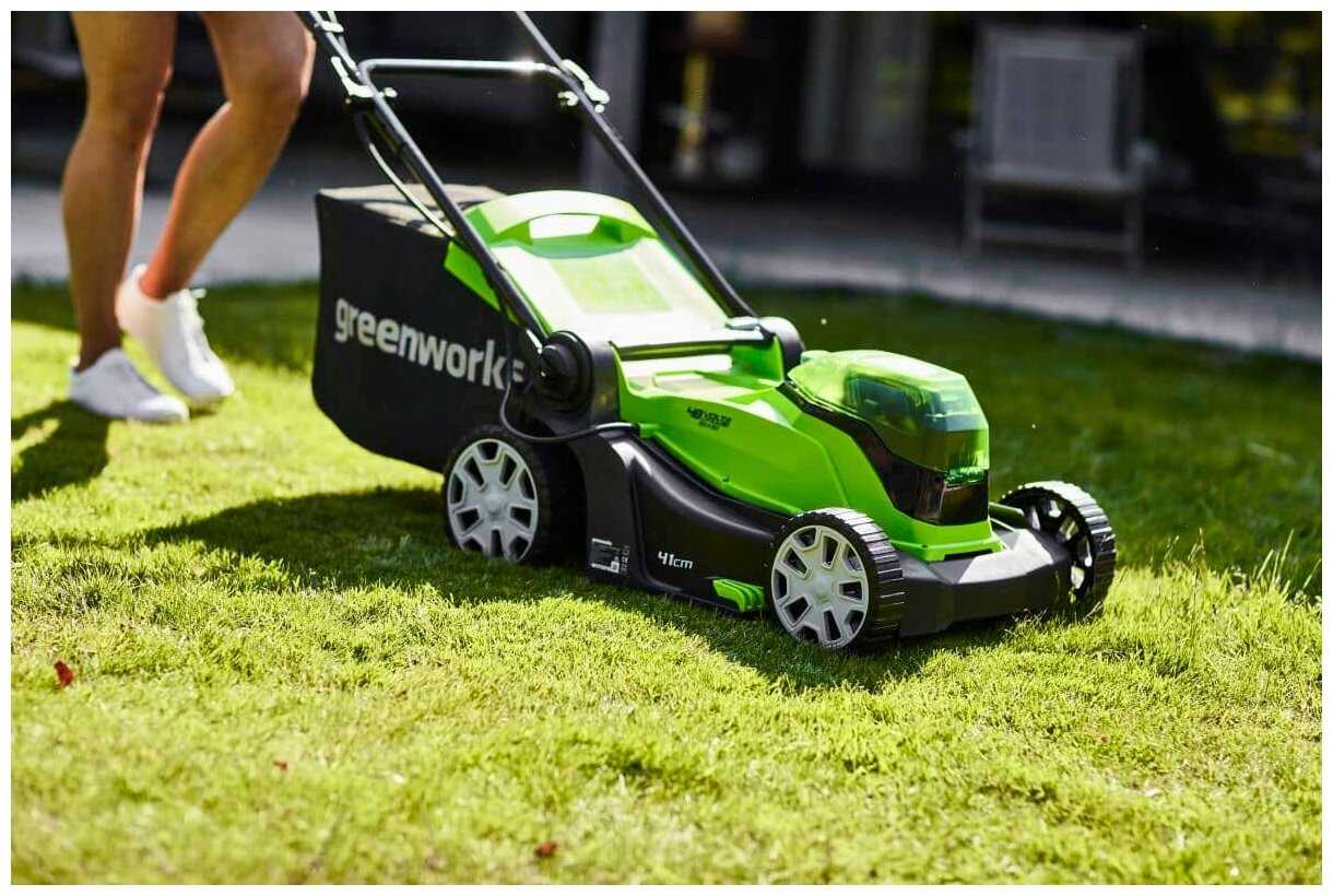 Аккумуляторная газонокосилка Greenworks G24X2LM41 (2512607) фотография 13