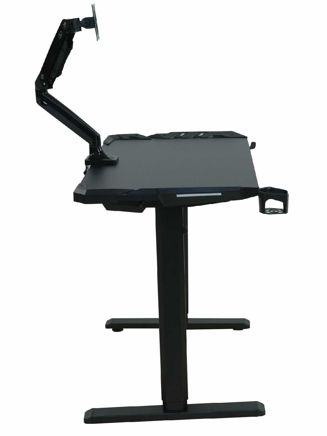 Игровой компьютерный стол WTG-001 [105x56x75/115 с электрической регулировкой высоты и кронштейном под монитор] фотография 9