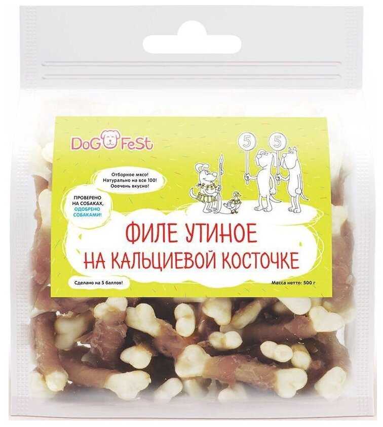 Лакомство для собак Dog Fest Филе утиное на кальциевой косточке
