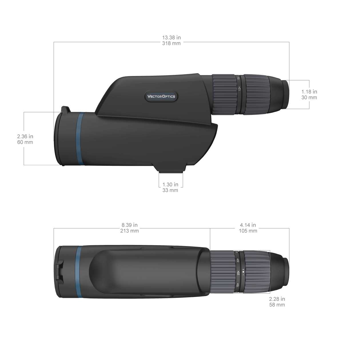 Труба зрительная Vector Optics Continental 20-60x80 ED (SCSS-03) фотография 5