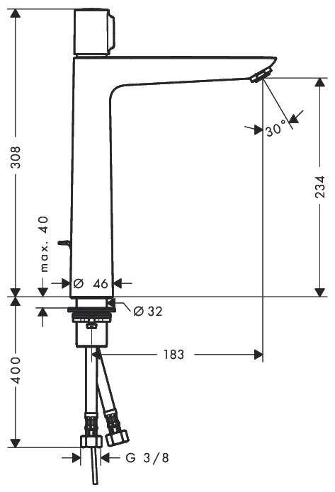 Смеситель для ванны hansgrohe Talis Select E 71752000, вентильный фотография 2