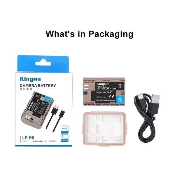 Аккумулятор KingMa LP-E6 [1960mAh] [Type-C] фотография 5