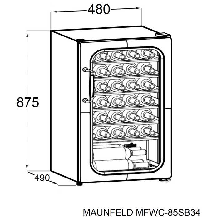 Винный шкаф MAUNFELD MFWC-85SB34 фотография 7