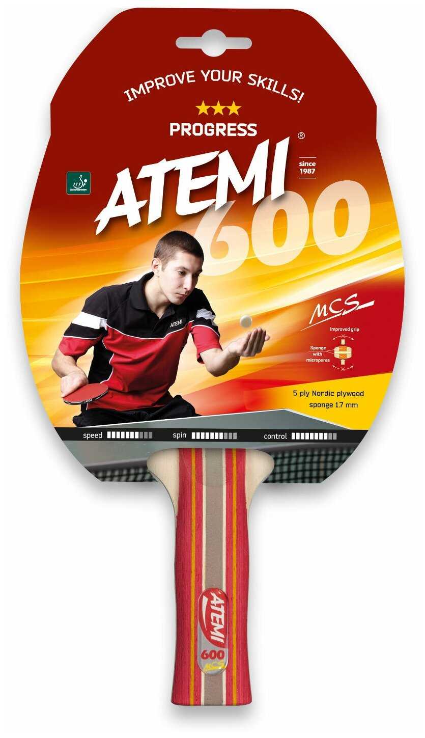 Ракетки для настольного тенниса ATEMI 600 AN фотография 4