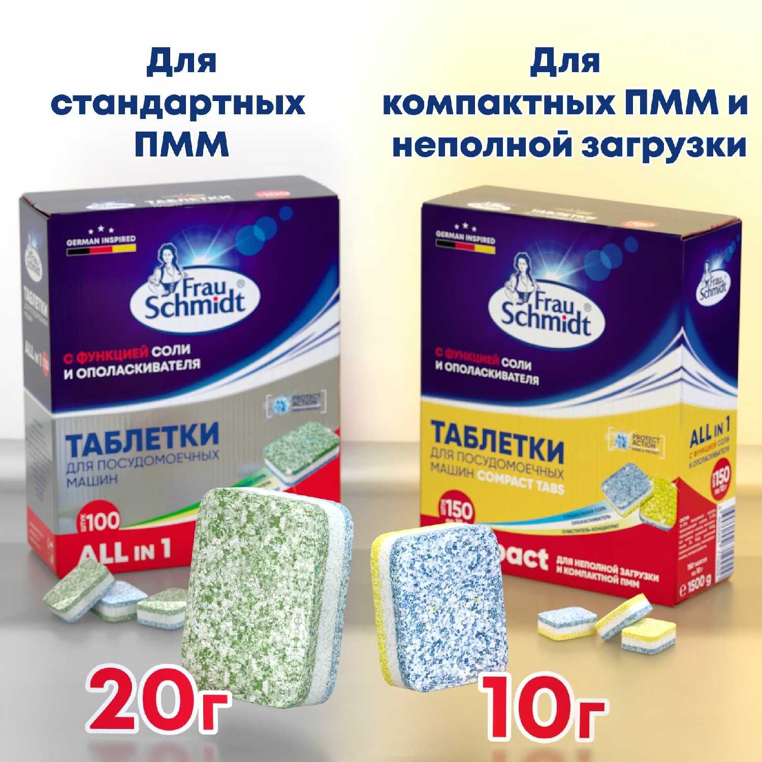 Мини Таблетки для мытья посуды Frau Schmidt