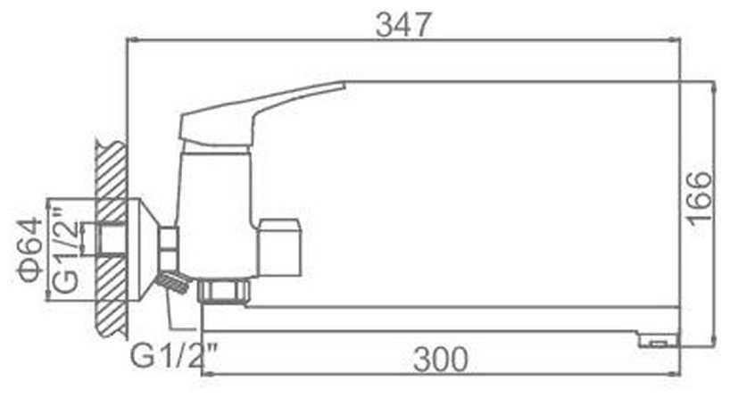 Смеситель LEDEME L2213 для ванны фотография 1