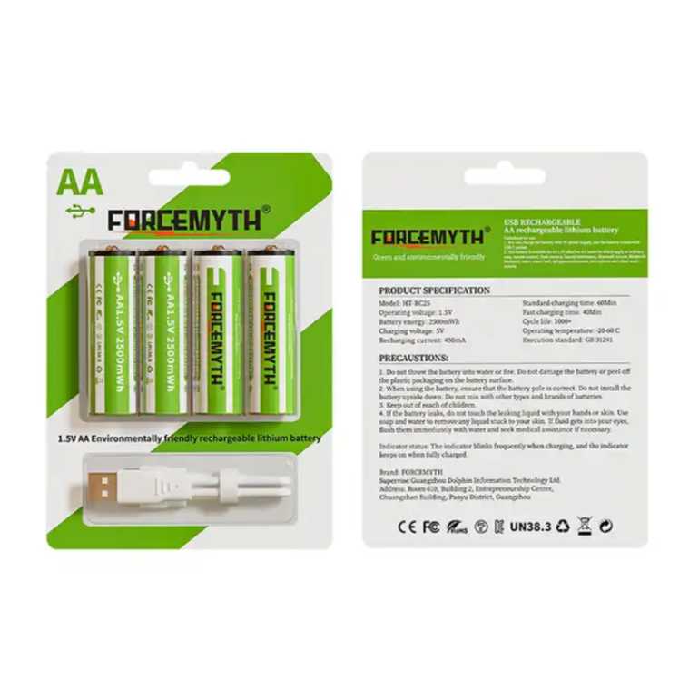 Аккумуляторные батарейки AAA 1,5V 600 mWh (2 шт.) фотография 13