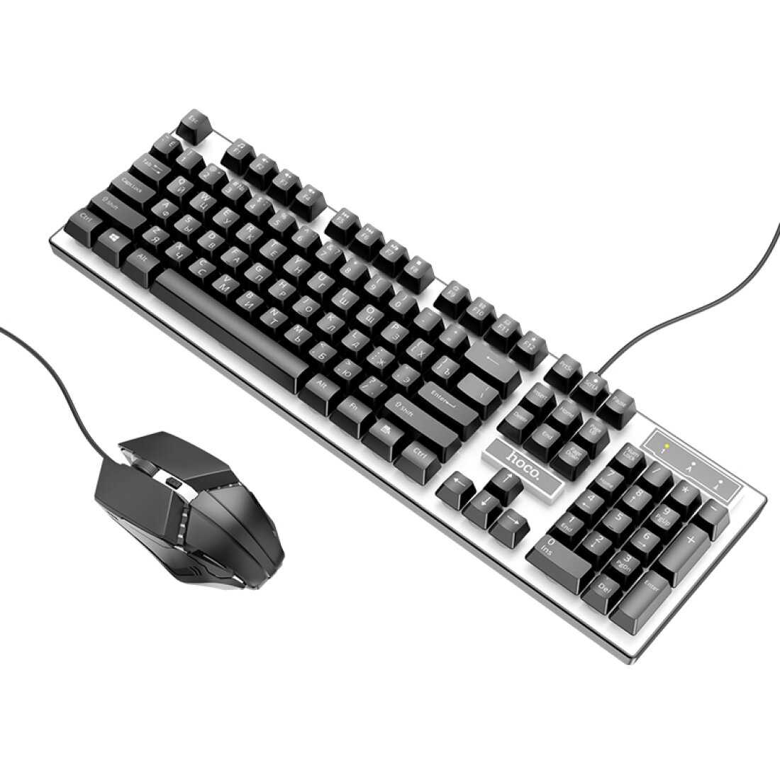 Игровая проводная клавиатура с мышкой Hoco GM18 Luminous gaming (русские буквы) фотография 15
